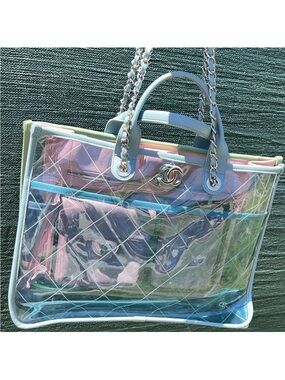 💎 RUNWAY 💎 SPLASH Chanel Clear PVC Tote Bag